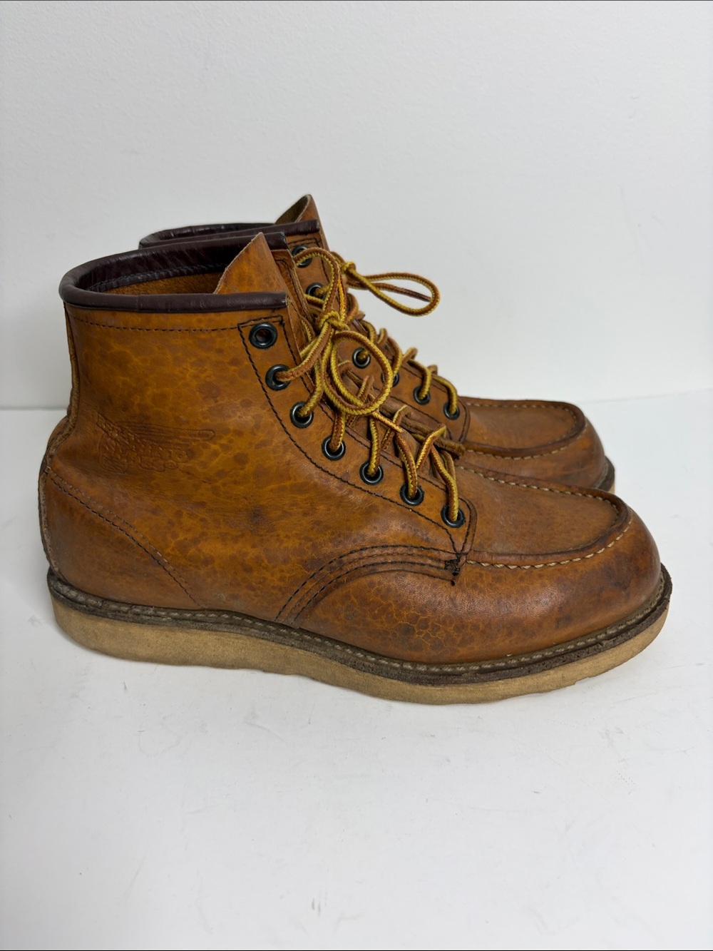 Red Wing Boots Men US 7 Brown Oro Leather Classic Moc 875 Workwear Heritage USA